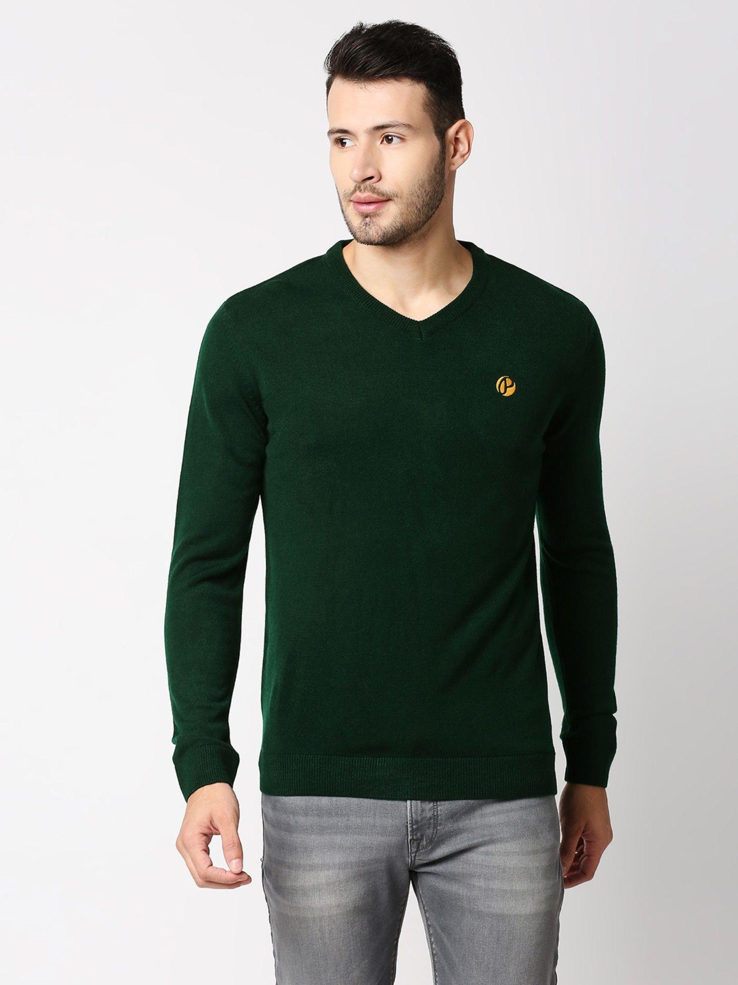 supremo light acro wool green sweater