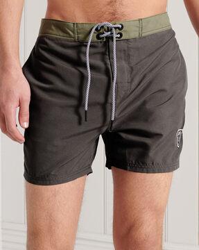 surf retro board shorts with drawstring waist