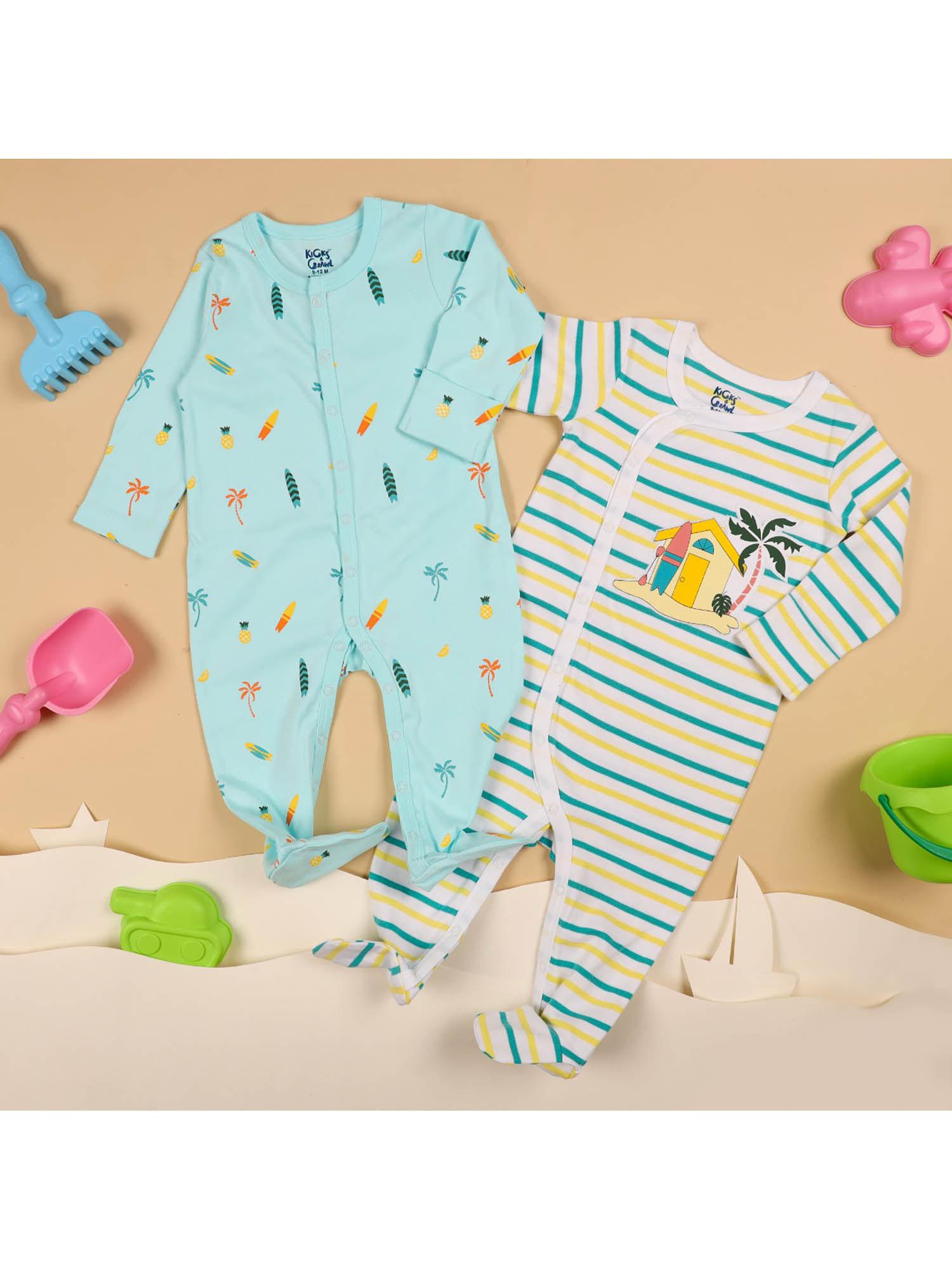 surfer baby rompers (pack of 2)