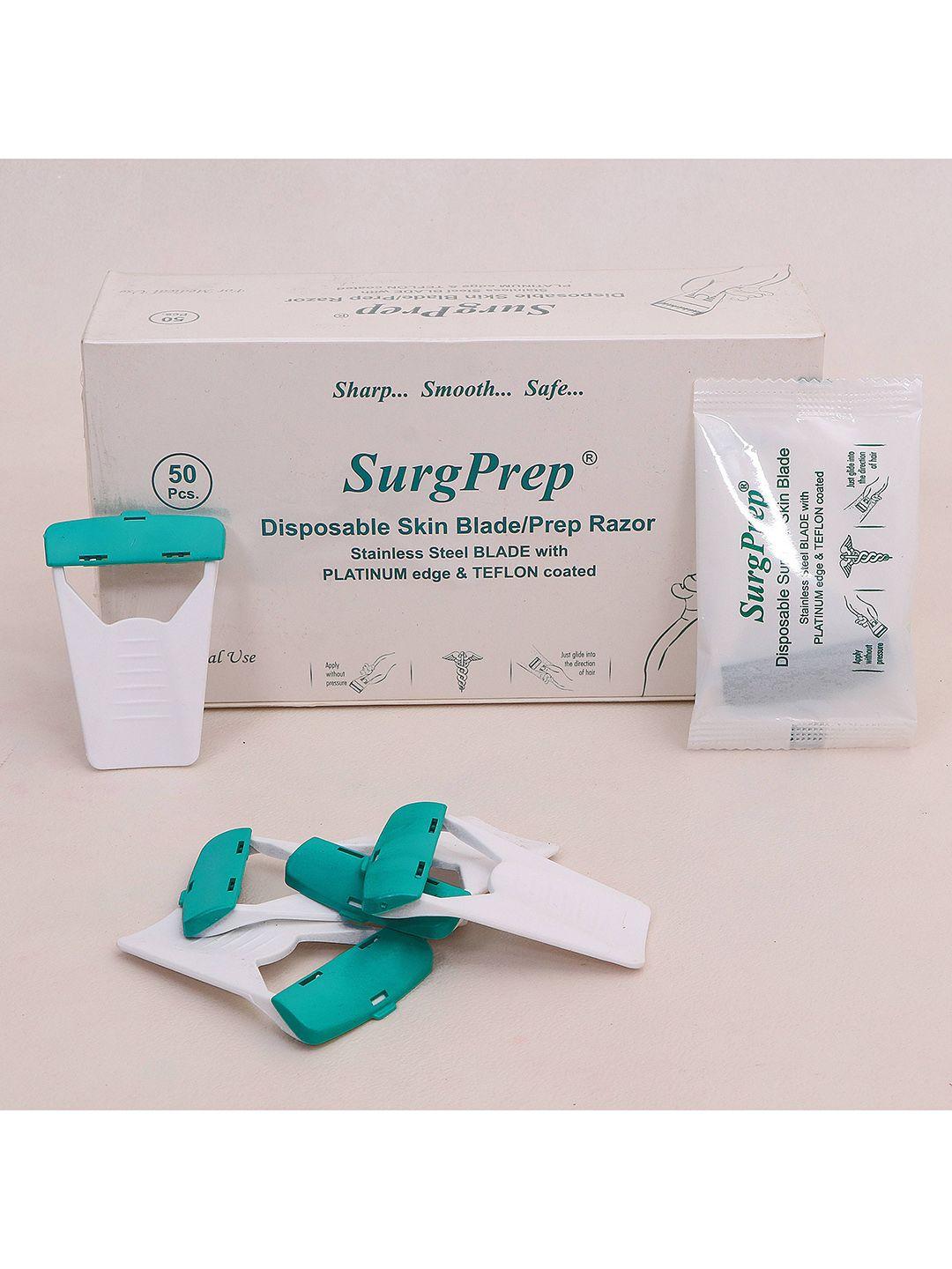 surgprep green pack of 12 disposable hair removal razors