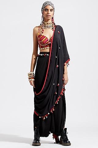 surmai draped saree