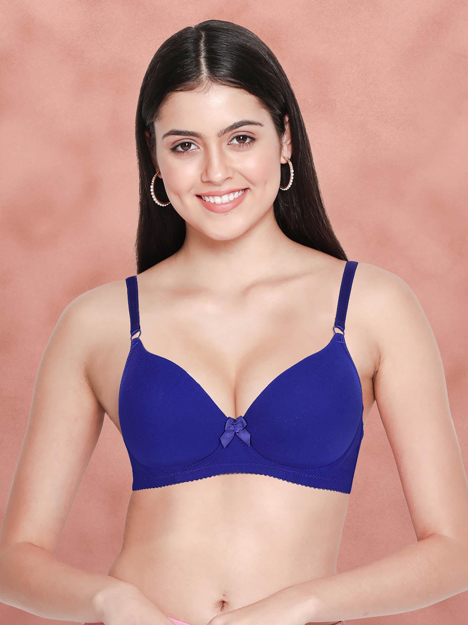 susie by shyaway surf blue everyday cotton padded wirefree t-shirt bra