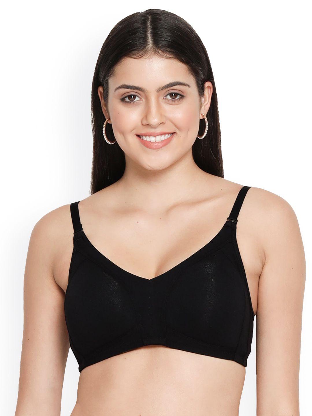 susie women  black solid everyday cotton bra