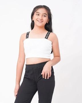 sustainable strappy crop top