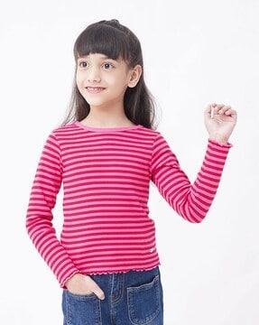 sustainable striped round-neck t-shirt