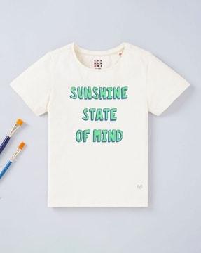 sustainable typographic print t-shirt
