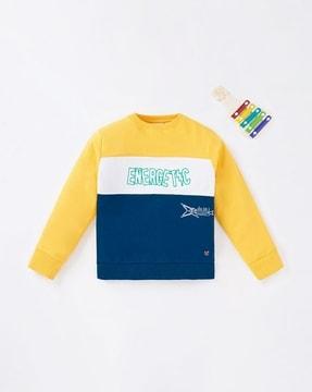 sustainable cut & sew round-neck sweatshirt