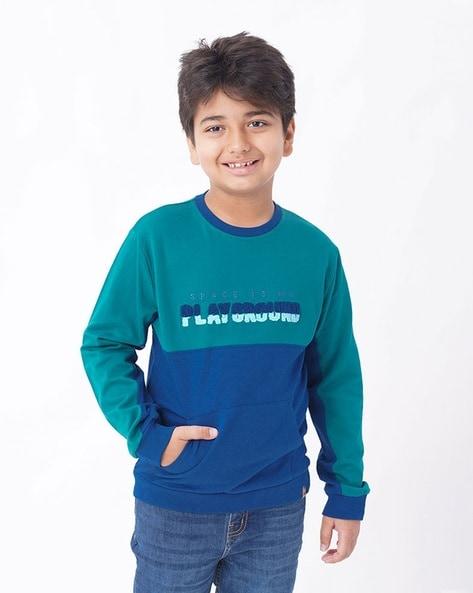 sustainable embroidered crew-neck sweatshirt
