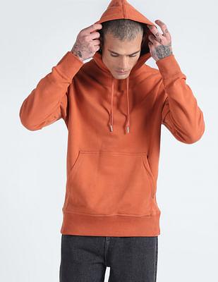 sustainable logo badge hooded sweatshirt