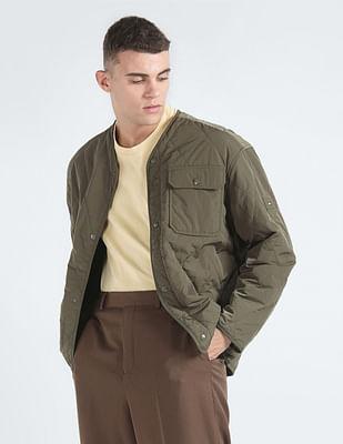 sustainable solid packable jacket