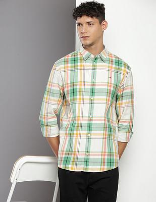 sustainable tartan check essential shirt