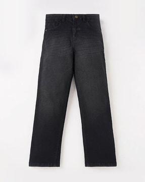 sustainable washed denim jeans
