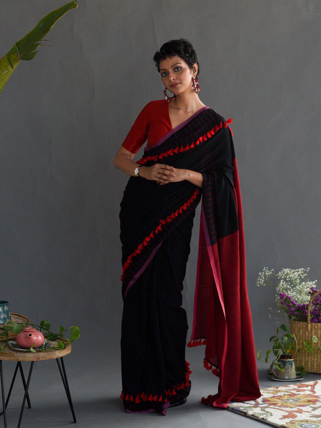 suta colourblocked saree