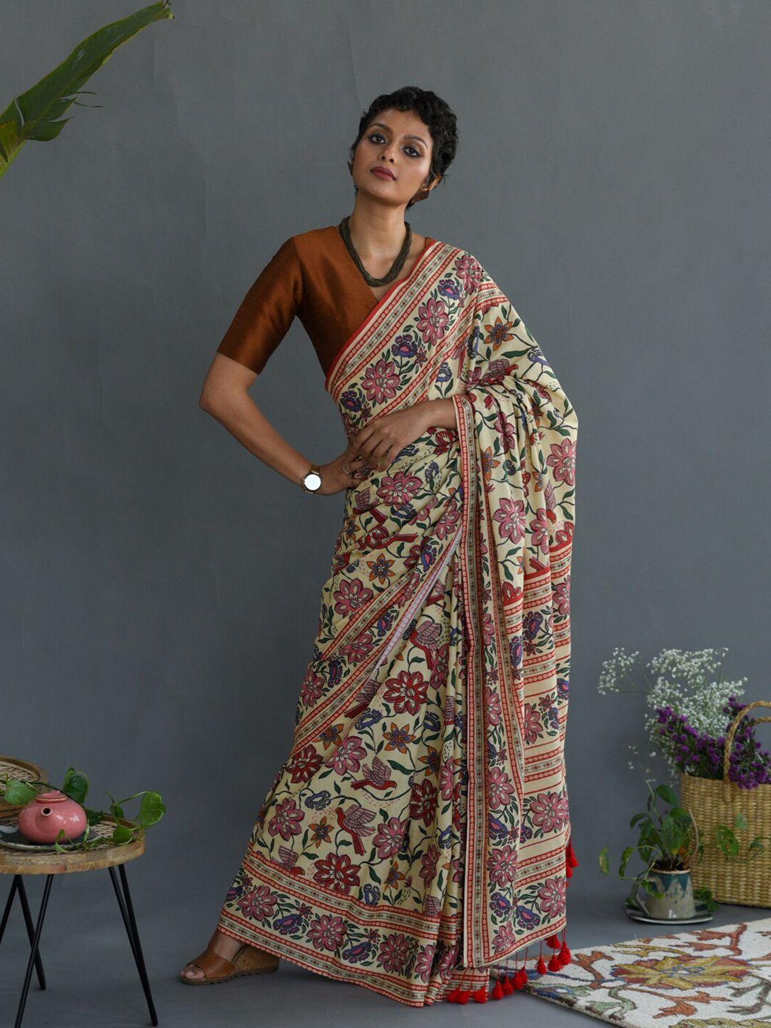 suta floral printed pure cotton saree