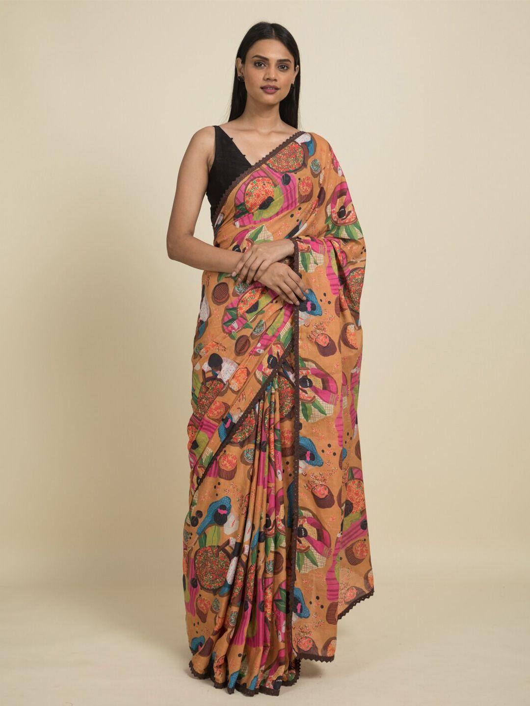 suta multicoloured pure cotton saree