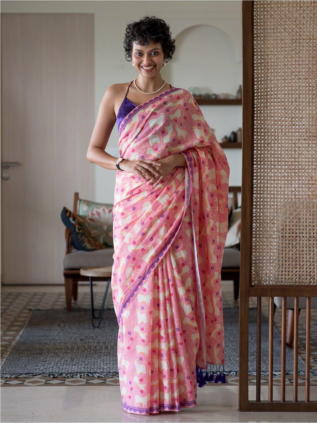 suta printed pure cotton saree