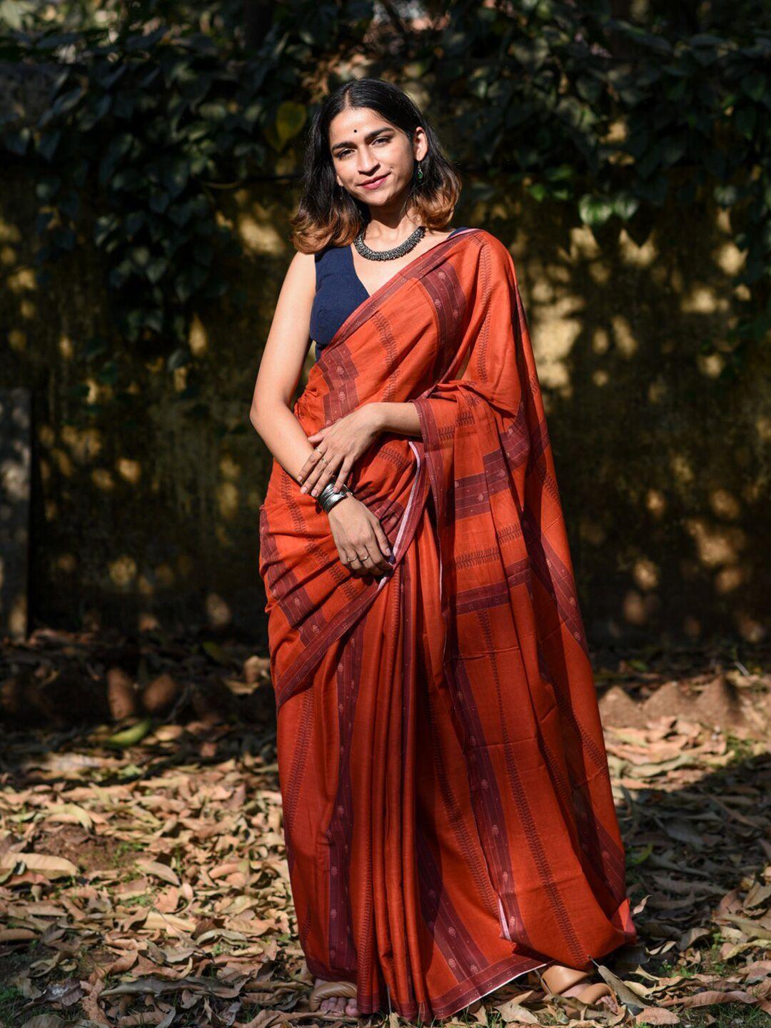 suta striped pure cotton saree