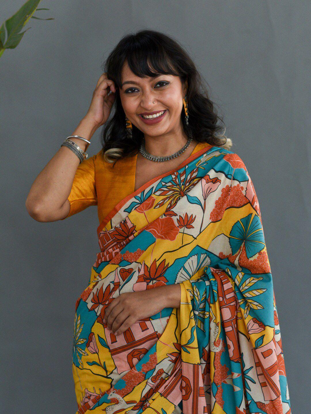 suta v-neckline saree blouse