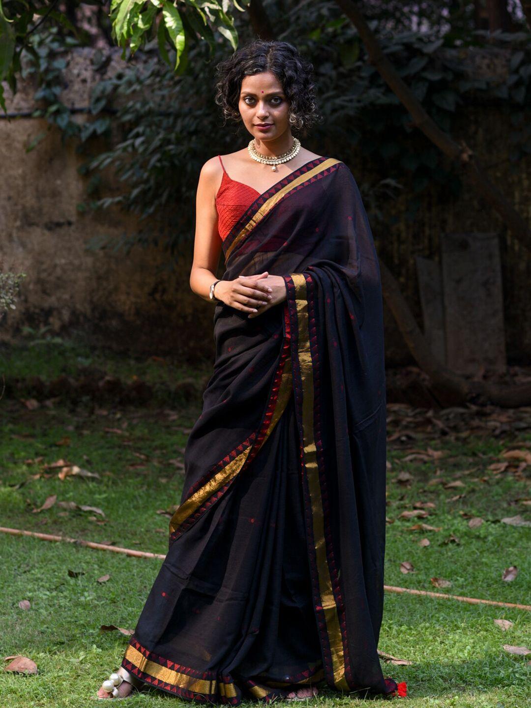 suta woven design zari pure cotton saree