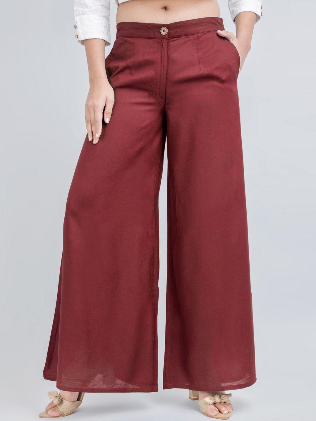 suti women mid-rise loose fit trousers