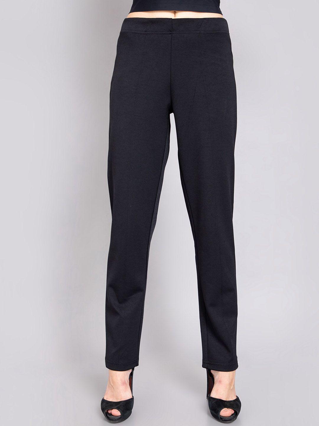 suti comfort slim fit high-rise trousers