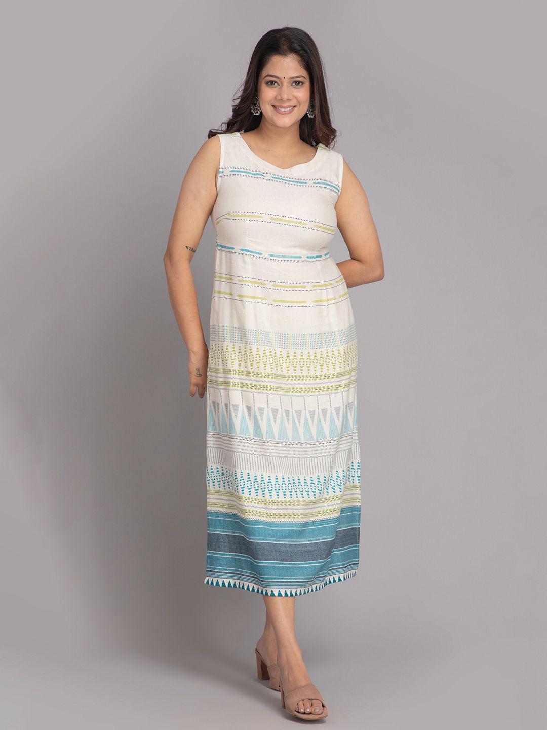 suti ethnic motifs printed a-line midi dress