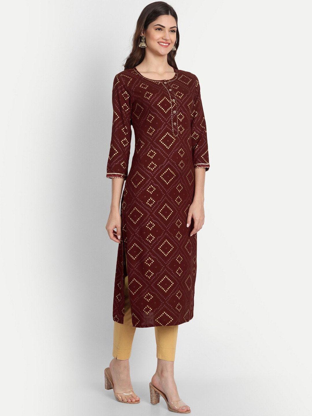 suti geometric printed kurta