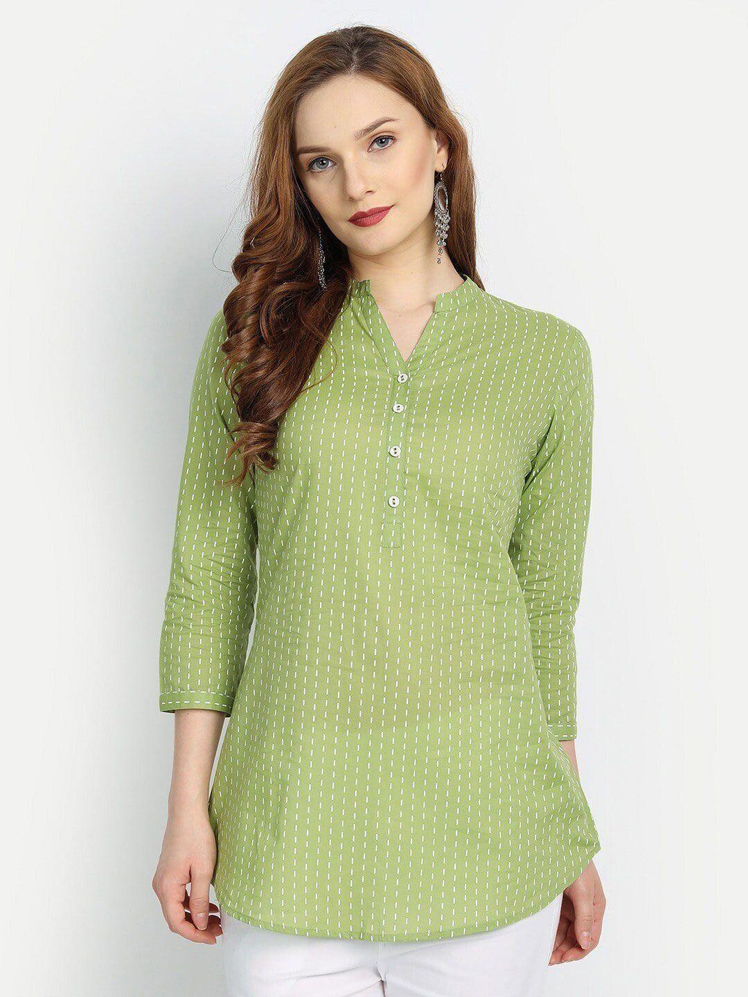 suti green cotton handloom top
