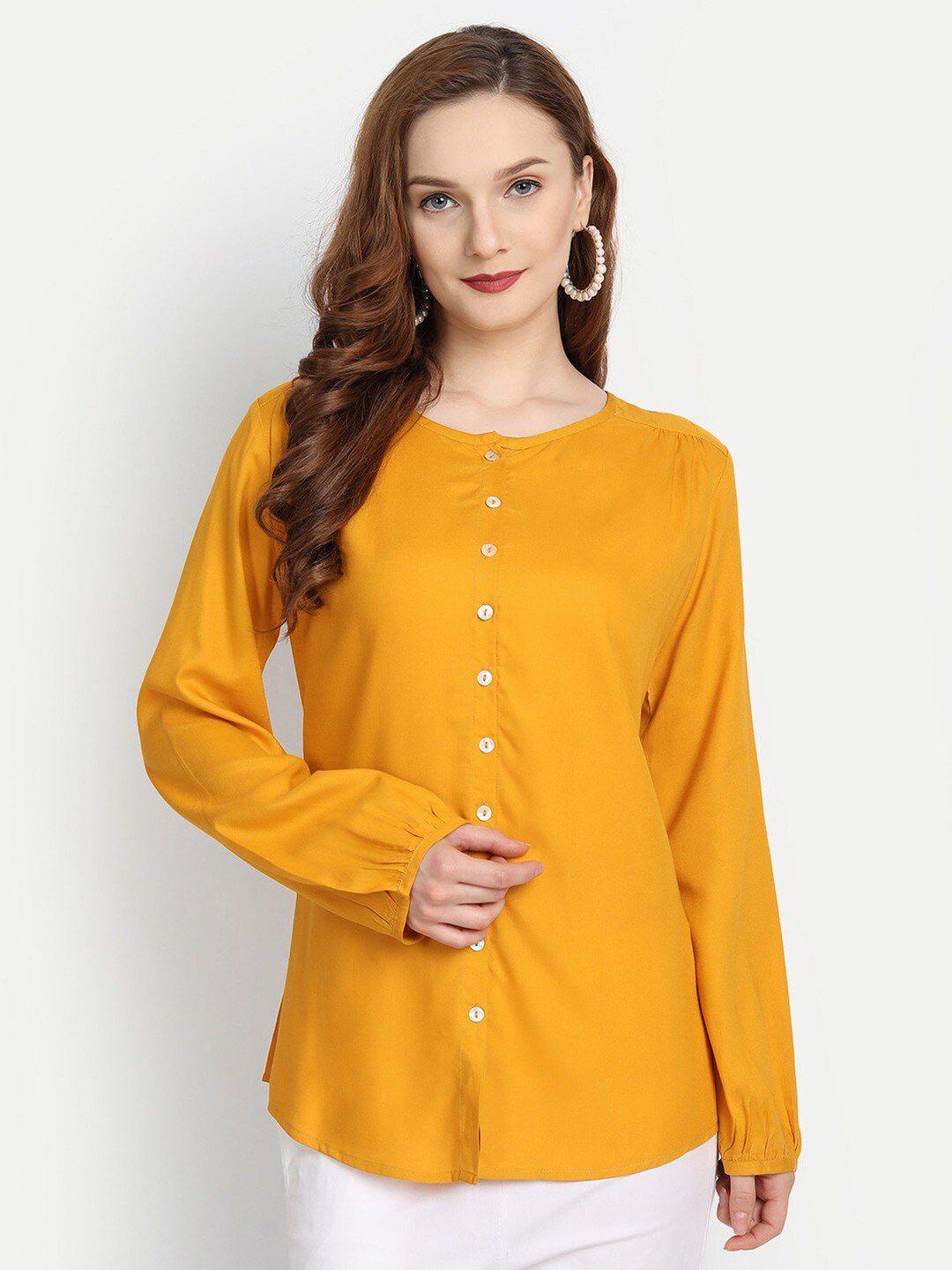 suti round neck cotton shirt style top