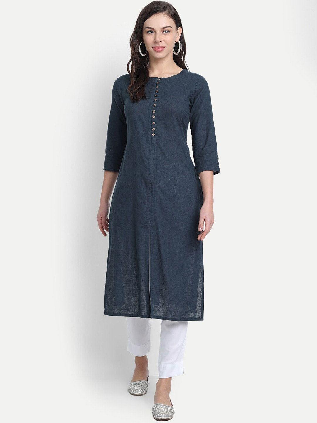 suti round neck straight kurta