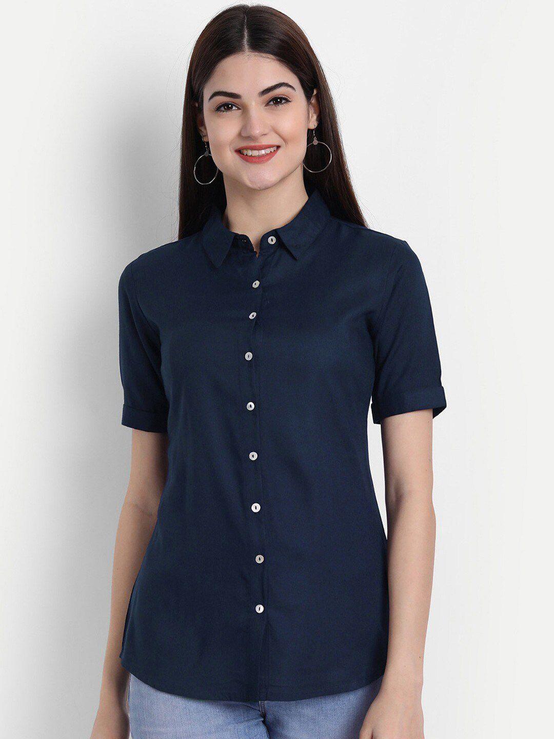 suti spread collar skinny fit cotton casual shirt