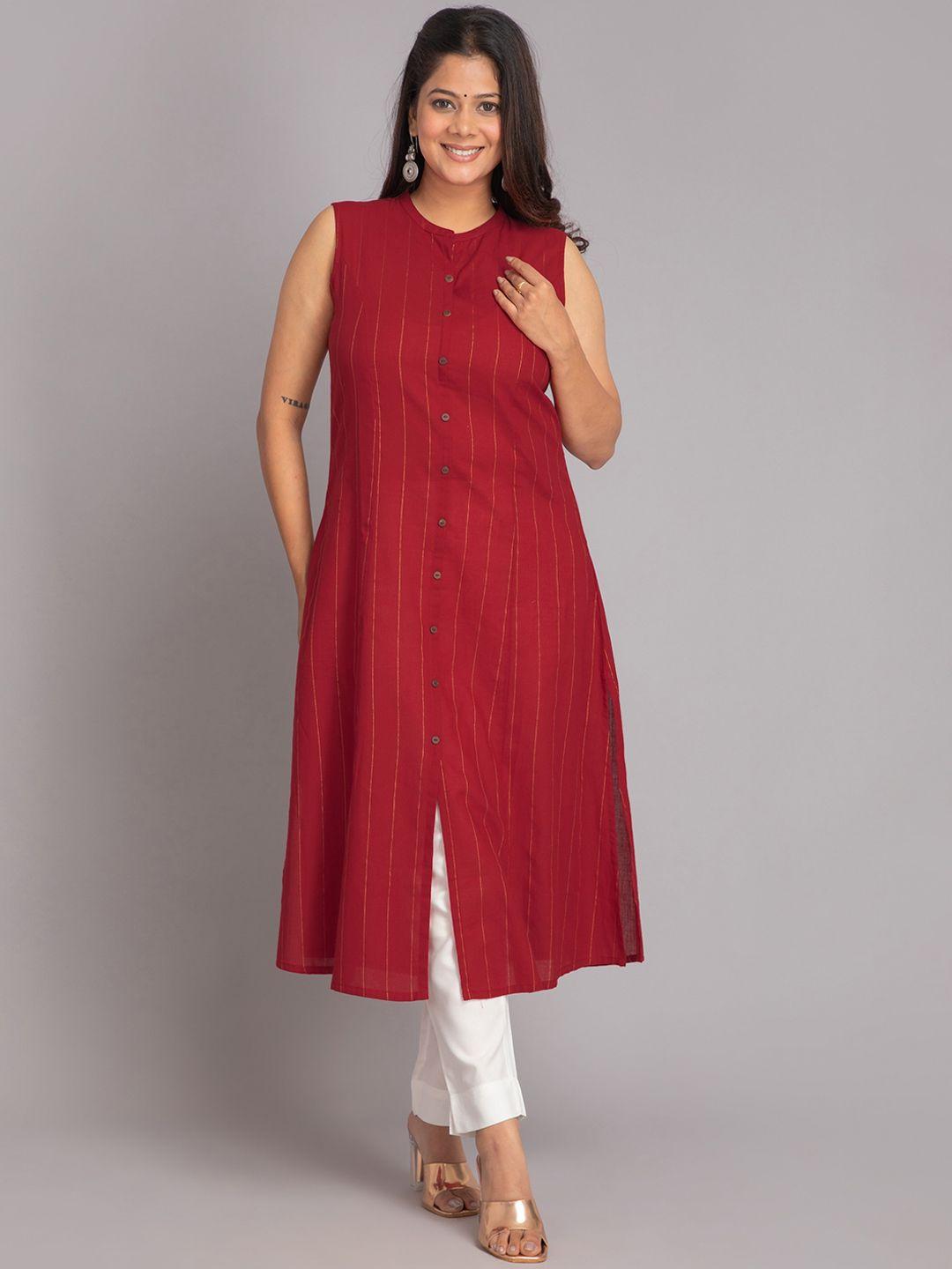 suti striped printed cotton a-line kurta