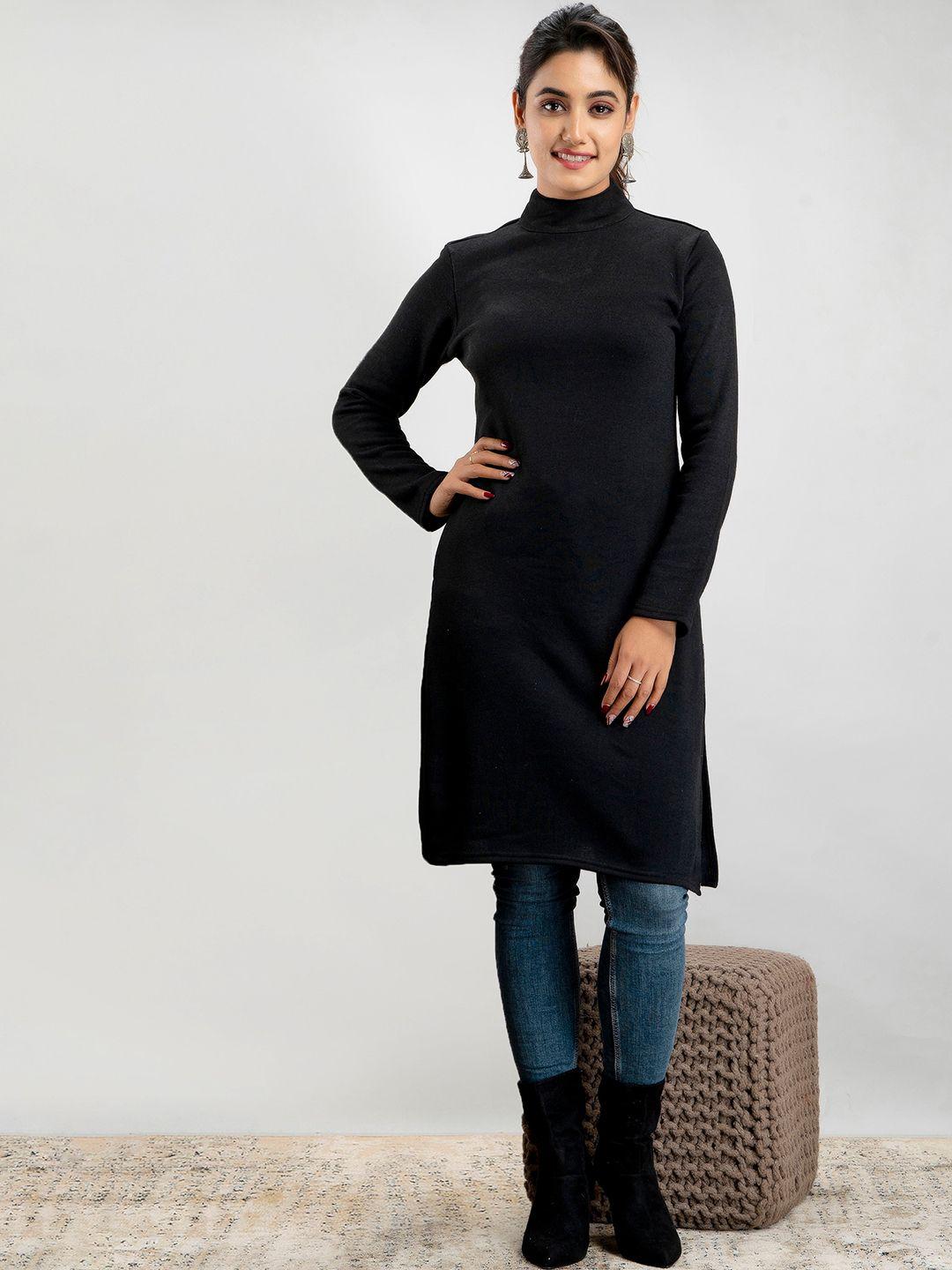 suti turtle neck wool kurta