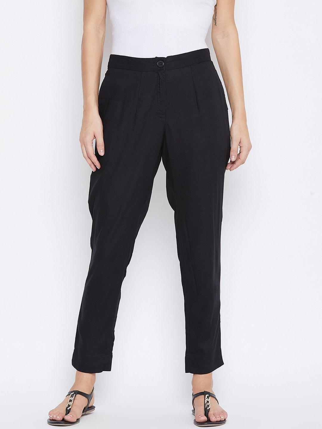 suti women comfort slim fit pleated trousers