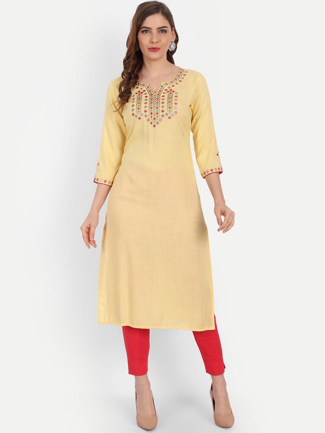 suti women embroidered thread work kurta