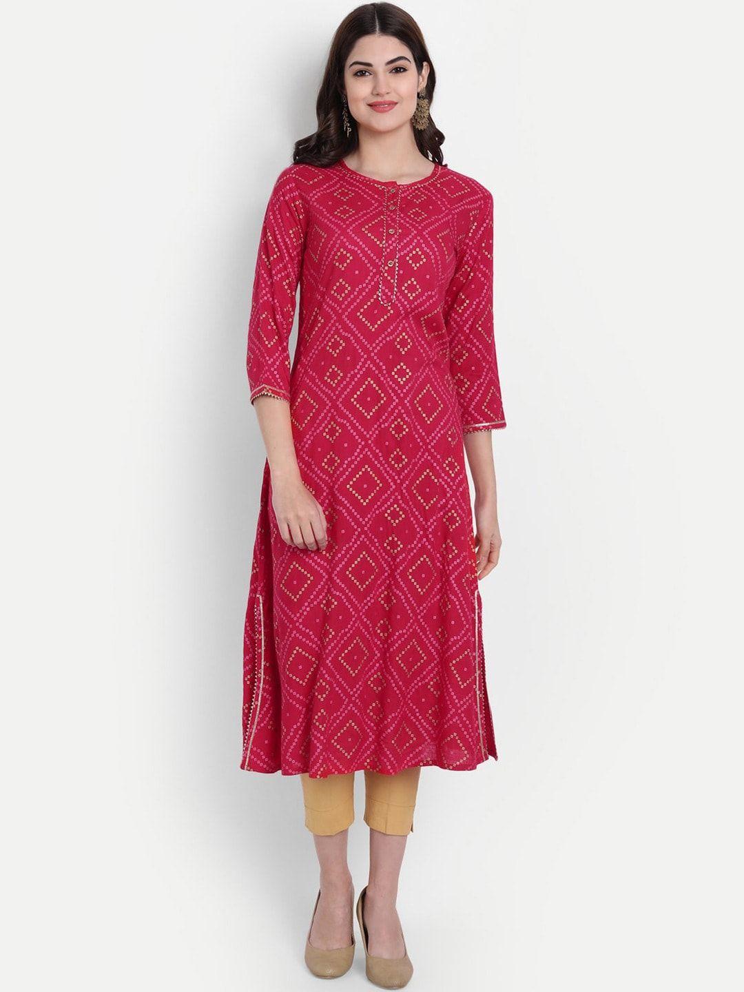 suti women maroon & ski patrol geometric printed sequinned kurta