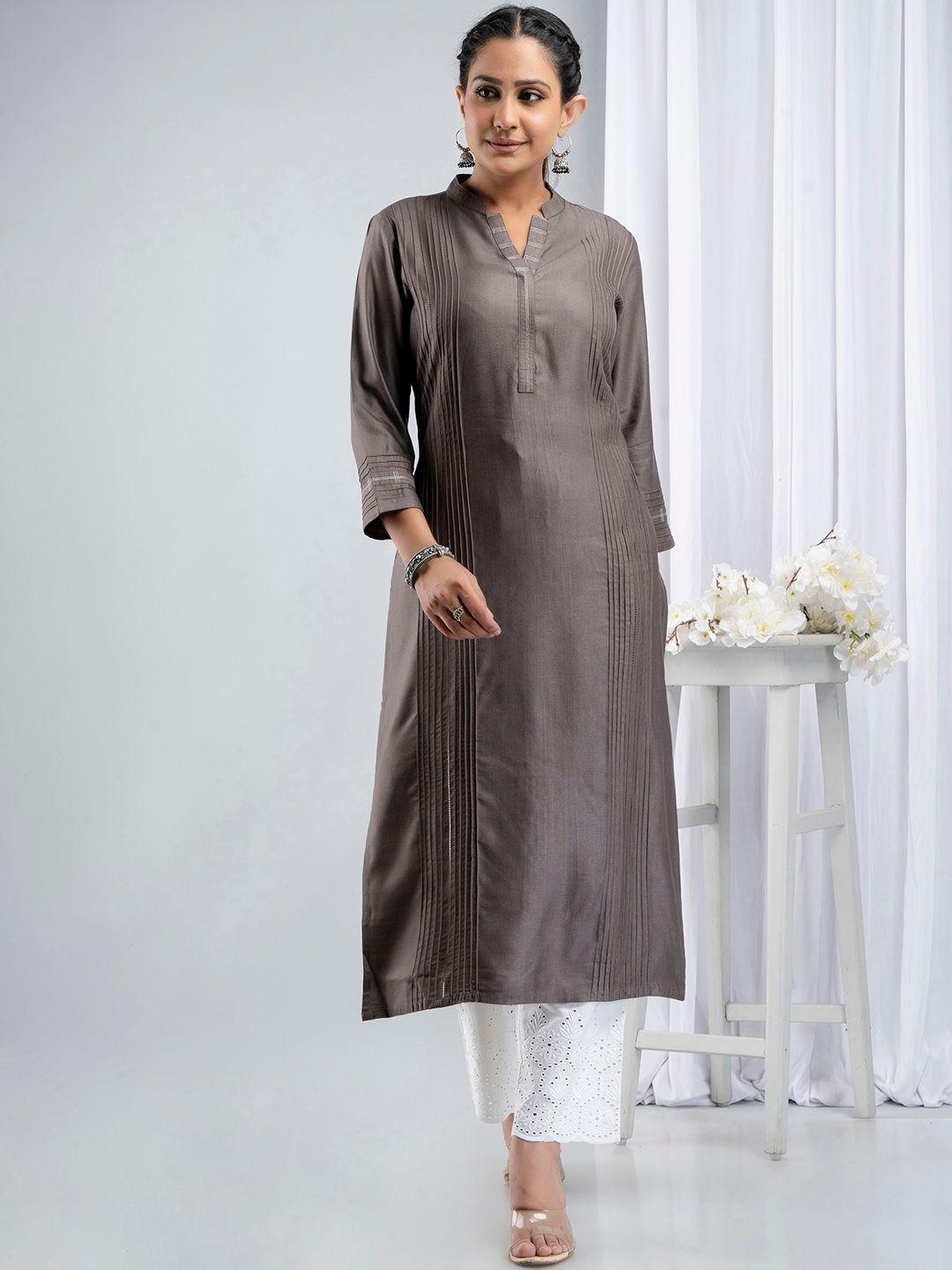 suti women thread work chanderi silk kurta