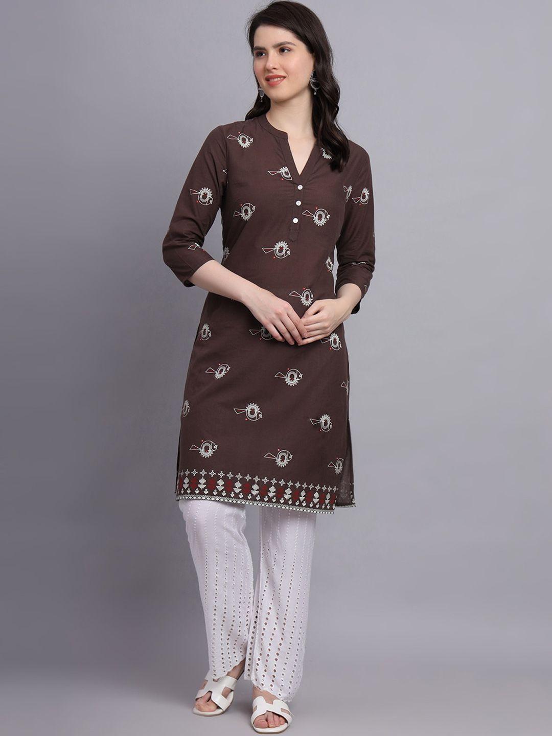 sutidora ethnic motifs printed pure cotton kurta