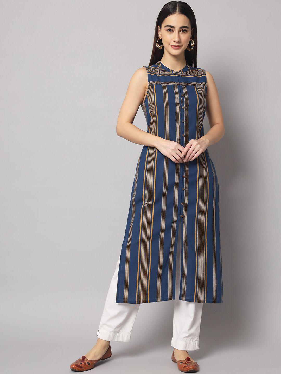 sutidora striped pure cotton kurta