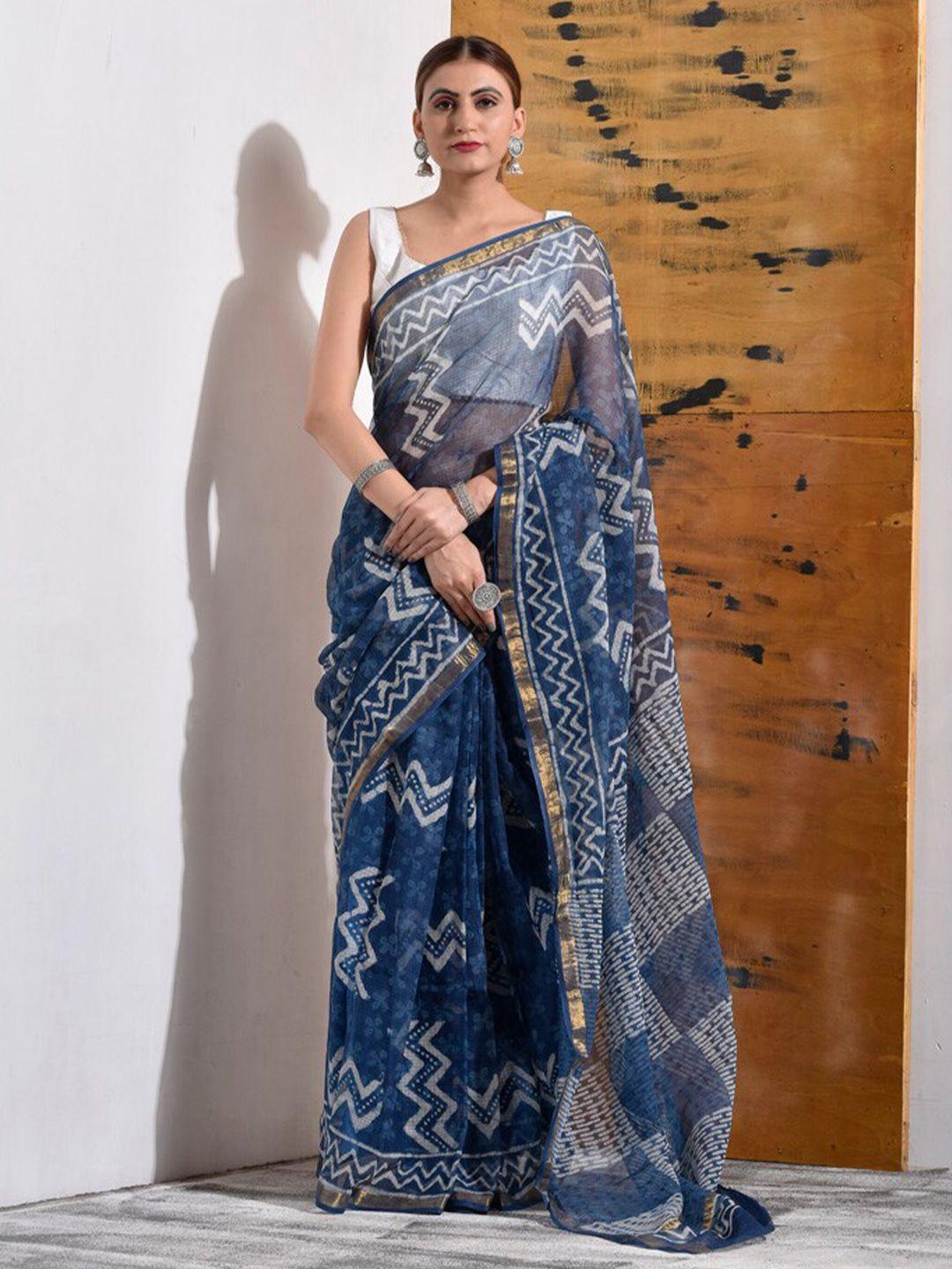 sutra attire abstract printed kota saree
