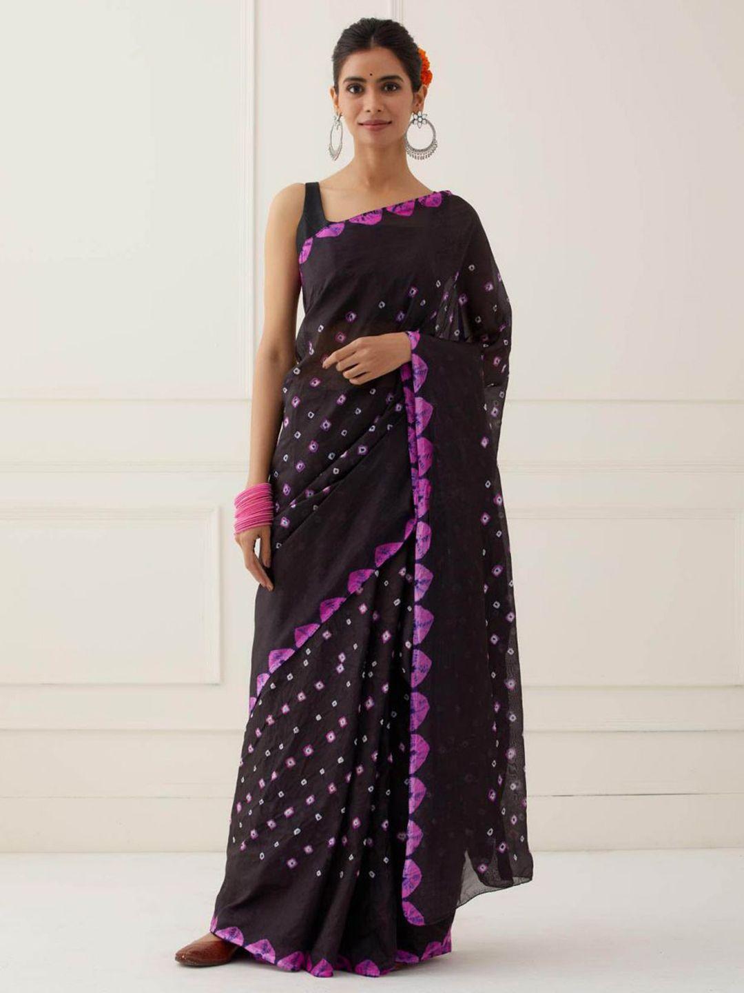 sutra attire bandhani art silk bandhani saree