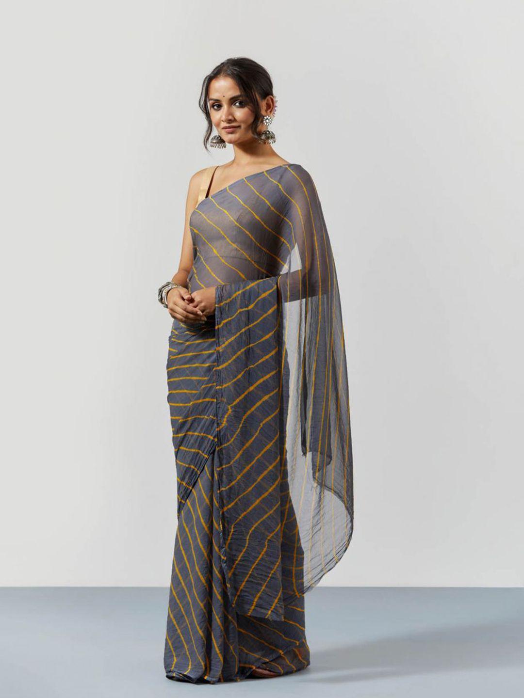 sutra attire leheriya chiffon leheriya saree