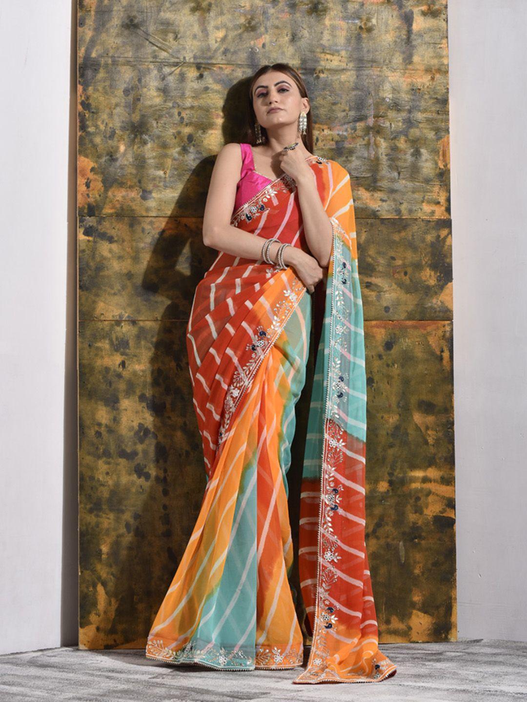 sutra attire striped saree