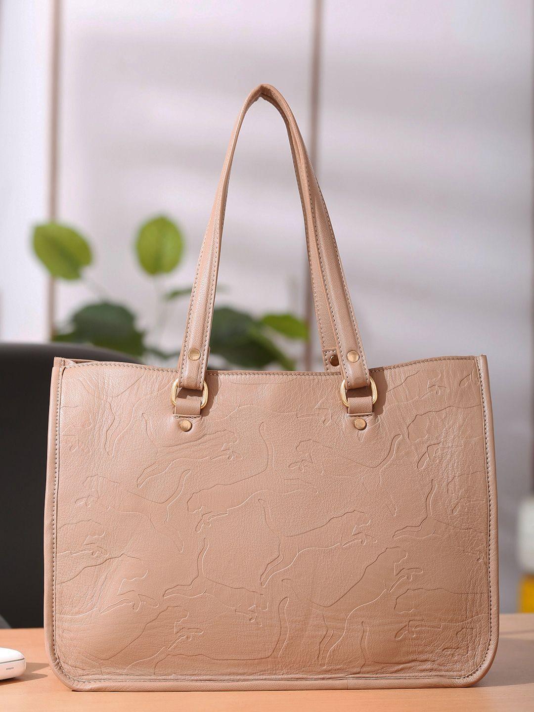 suvaska leather oversized structured handheld bag