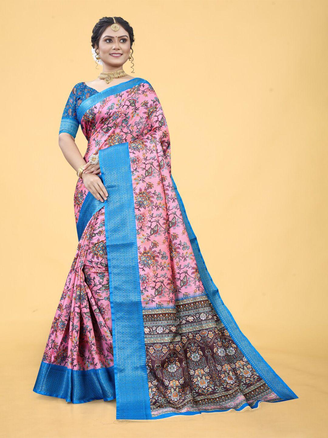 suyukti creation floral zari saree