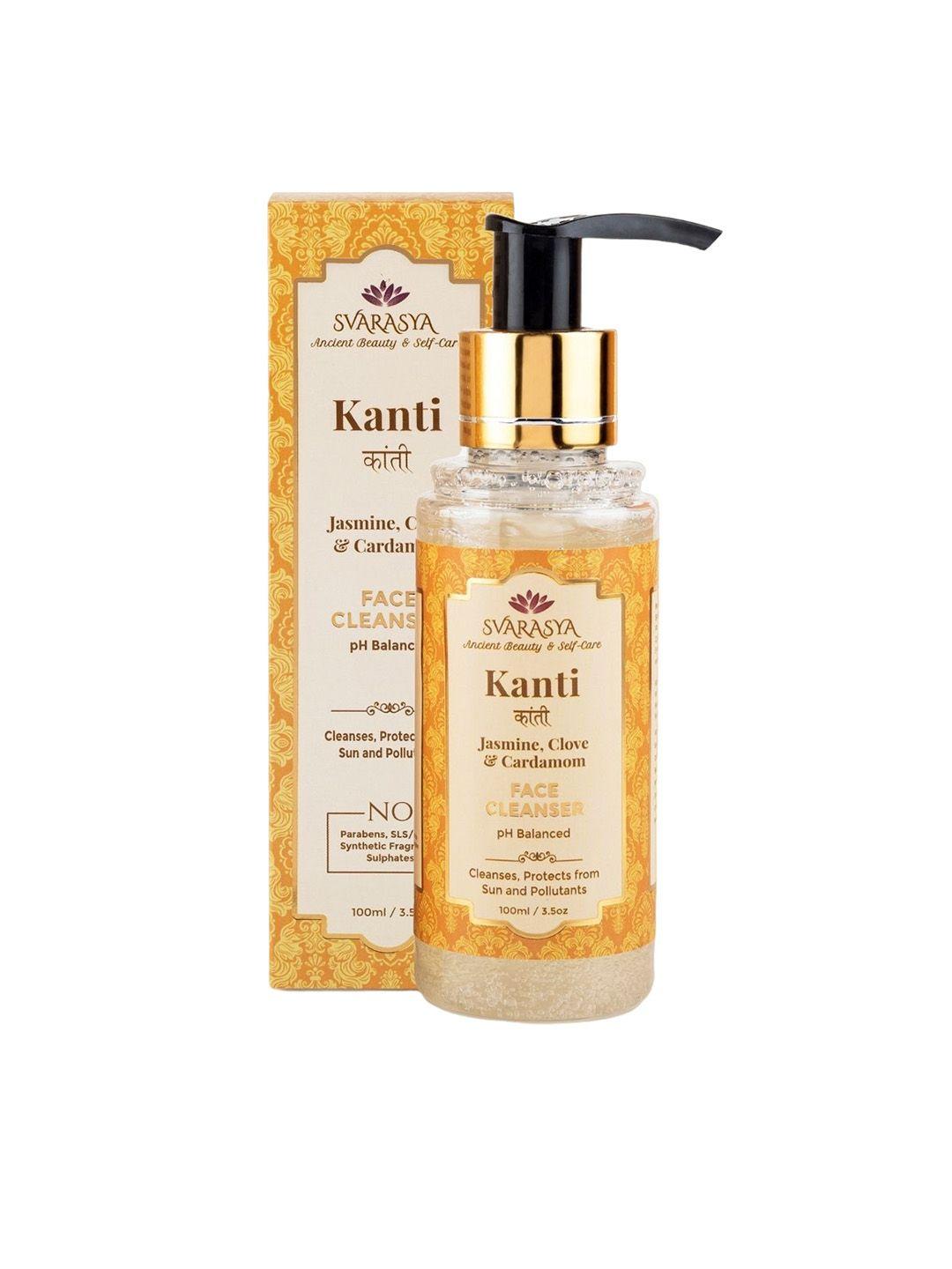 svarasya kanti natural face cleanser with jasmine & clove - 100 ml