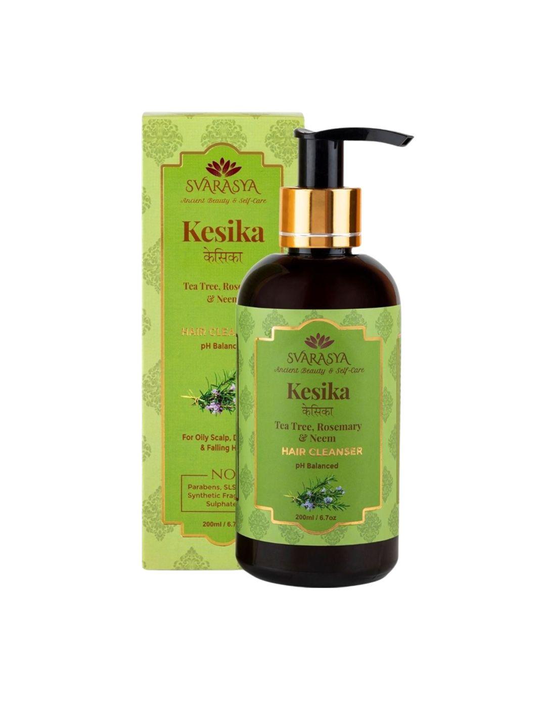 svarasya kesika tea tree & rose mary oil natural hair cleanser with neem - 200 ml