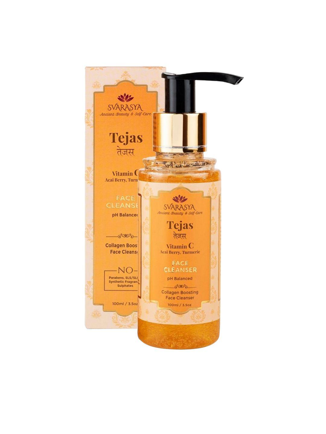 svarasya tejas natural vitamin c & hyaluronic acid brightening face cleanser - 100ml