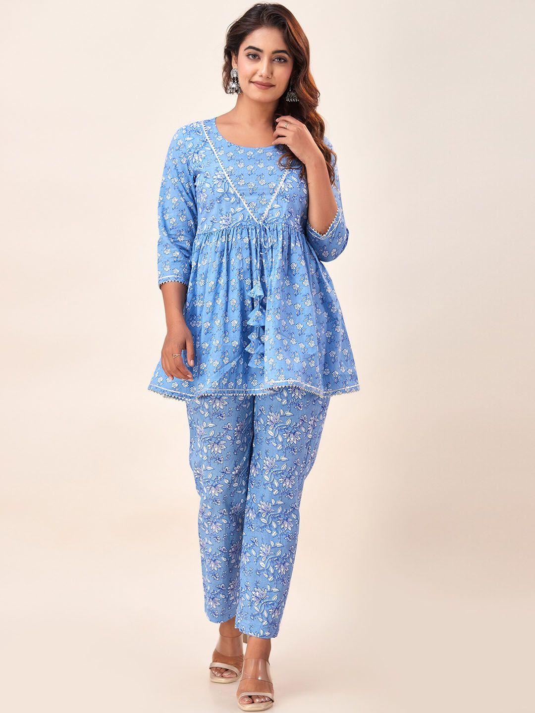 svarchi ethnic motifs printed pure cotton a-line kurta