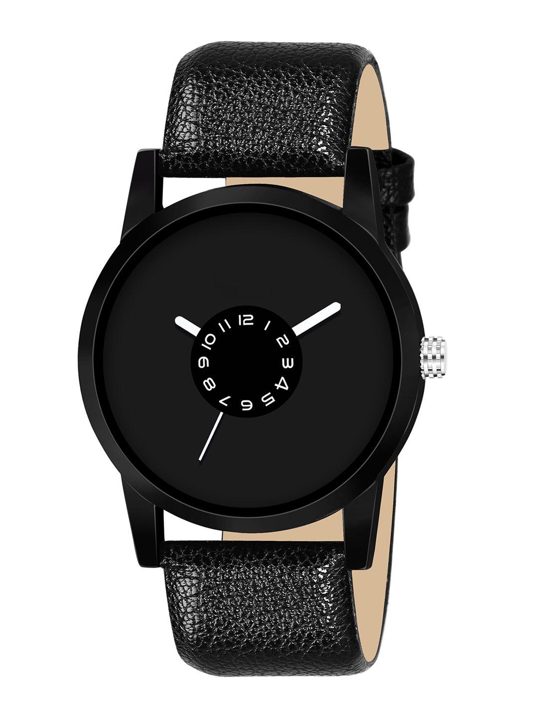 swadesi stuff boys black analogue watch sds 57